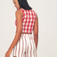 Gingham Vest Blouse