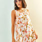 Multi-patterned Backless Dress - White & Orange