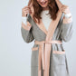 Dressing Gown - Grey & Pink