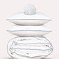 Classic Percale - Core Bedding Set - White with Navy Blue Piped Edge