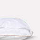 Classic Percale Pillowcase 2pcs- White with Peach Pipe Edge