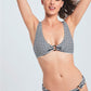 Striped Padded Bikini Set Navy Blue