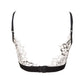 Athena Bralette Triangle Lace Bra Patterned White Black