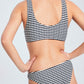 Striped Padded Bikini Set Navy Blue