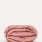 Classic Percale Duvet Cover- Peach with White Piped Edge