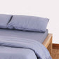 Sateen Stripe - Core Bedding Set - Dark Grey & Grey