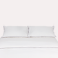Classic Percale Duvet Cover- White with Navy Blue Pipe Edge