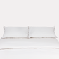 Classic Percale - Core Bedding Set - White with Anthracite Piped Edge