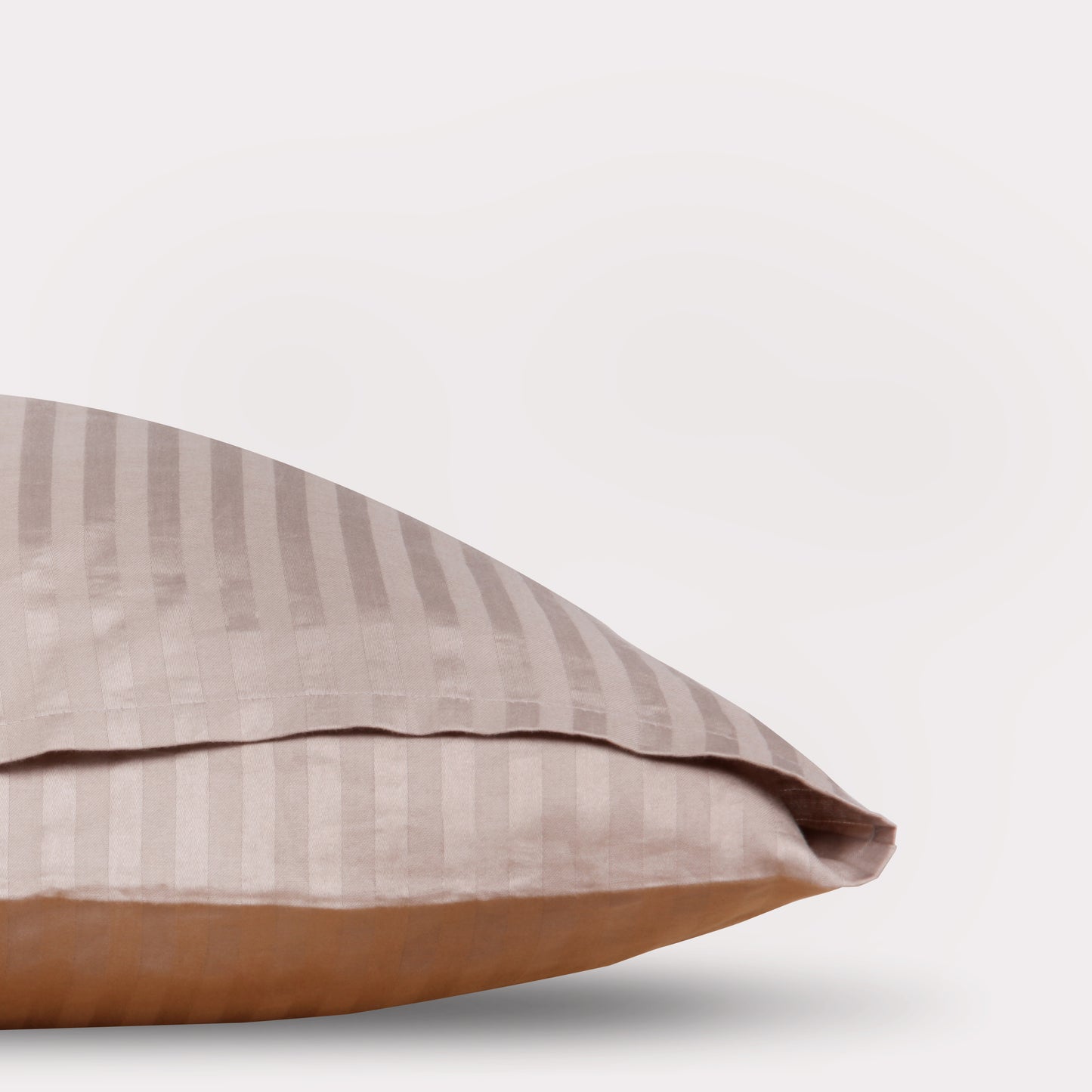 Sateen Stripe Duvet Cover Set - Cappuccino