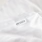 Sateen Stripe Flat Sheet Set - White