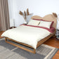 Reversible Percale Bedding Set - Carmine & Ecru