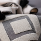 Zigzag Embroidery Cushion Cover - Crayola & Dark Grey
