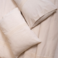 Cotton Belgian Stripe Duvet Cover Set - White