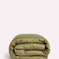 Sateen Stripe - Core Bedding Set (Flat) - Oil Green