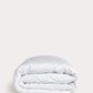 Sateen Stripe Duvet Cover - White