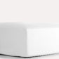 Lavish Sateen Fitted Sheet - White - Ocoza